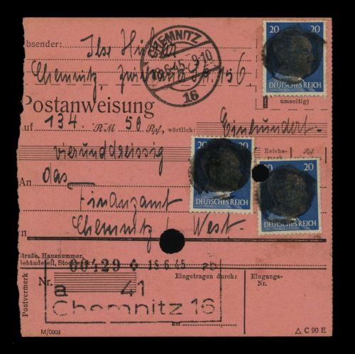 1945, SBZ Bundesland Sachsen, AP 791 I (3), Brief