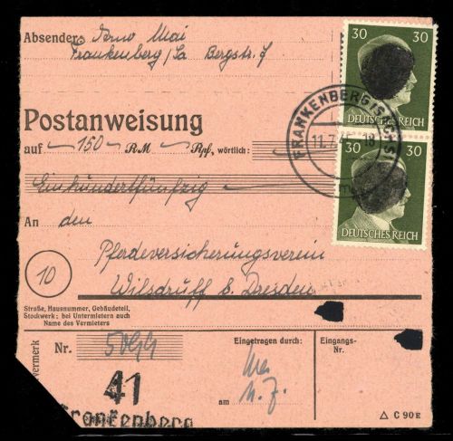 1945, SBZ Bundesland Sachsen, AP 794 I (2), Brief