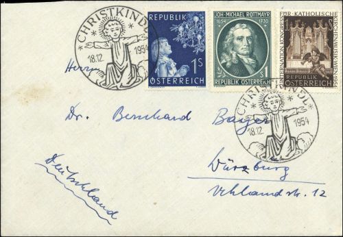 1954, Österreich, 1007-09, Brief