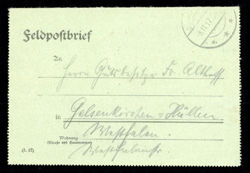 1917, Deutsche Auslandspost Türkei, Brief