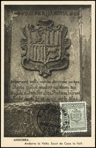 1948, Andorra Spanische Post, 45 MK, Brief
