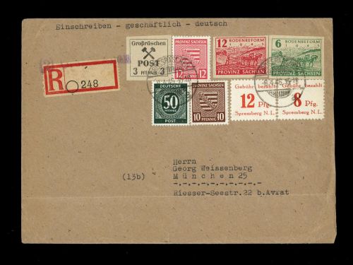 1946, Deutsche Lokalausgabe Grossräschen, 31 u.a., Brief