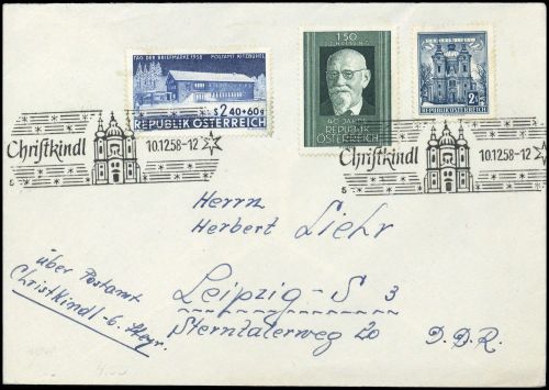 1958, Österreich, 1058 u.a., Brief