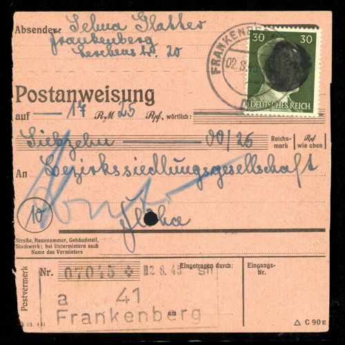1945, SBZ Bundesland Sachsen, AP 794 I, Brief