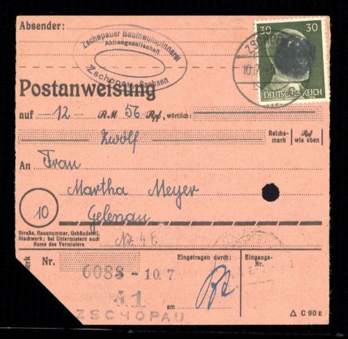 1945, SBZ Bundesland Sachsen, AP 794 I, Brief
