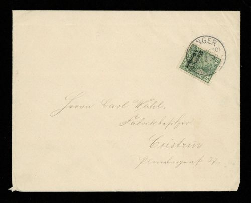 1902, Deutsche Auslandspost Marokko, 8 I , Brief
