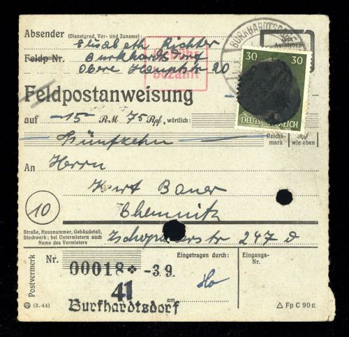 1945, SBZ Bundesland Sachsen, AP 794 I, Brief