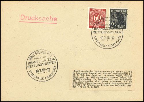 SBZ Handstempel Bezirk 14, 166 II u.a., Brief
