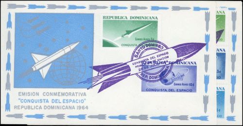 1964, Dominikanische Republik, 836-41 A, FDC