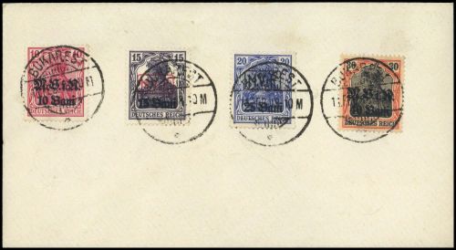 1917, Deutsche Besetzung I. WK Rumänien, 1-2 u.a., Brief
