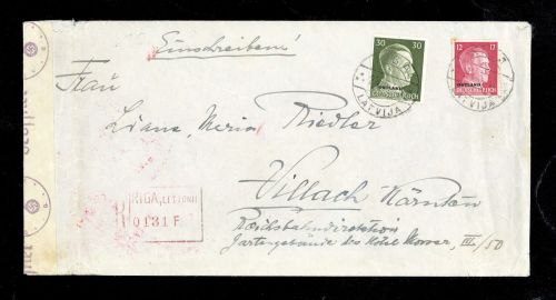 1942, Deutsche Besetzung II. WK Ostland, 8, 14, Brief