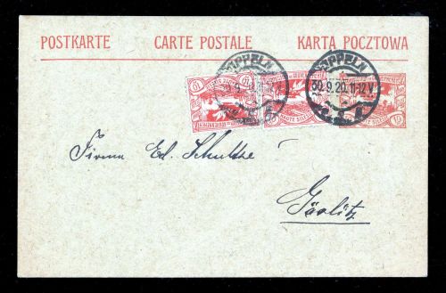 1920, Oberschlesien, P 3 u.a., Brief