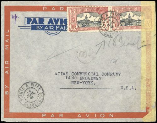 1928, Guadeloupe, 123 (2), Brief