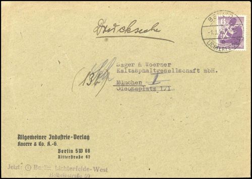 1946, SBZ Berlin Brandenburg, 2 A , Brief
