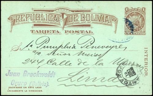 1887, Bolivien, P 1, Brief