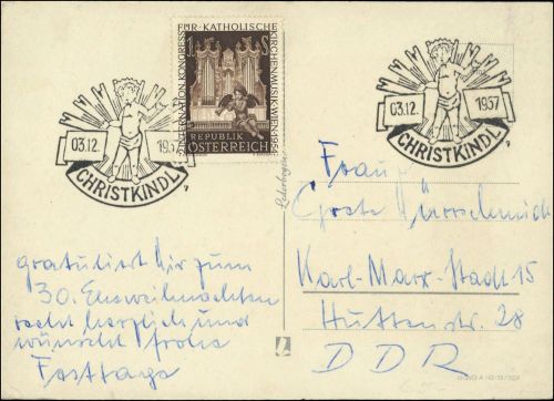 1957, Österreich, 1008, Brief