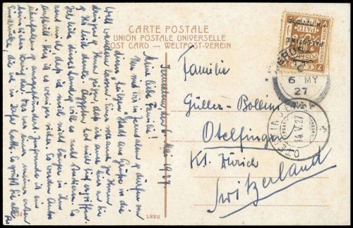 1922, Palästina, 43, Brief