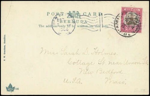 1902, Bermuda, 22, Brief