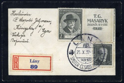 1937, Tschechoslowakei, 379 - 80, Brief