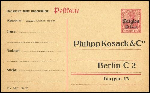 1916, Deutsches Abstimmgeb. Schleswig, PP 5, Brief