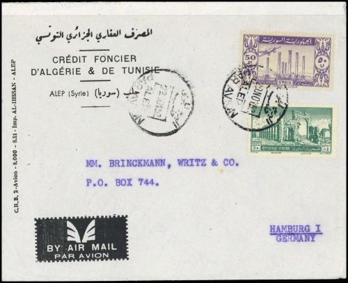 1946, Syrien, 534, 613, Brief