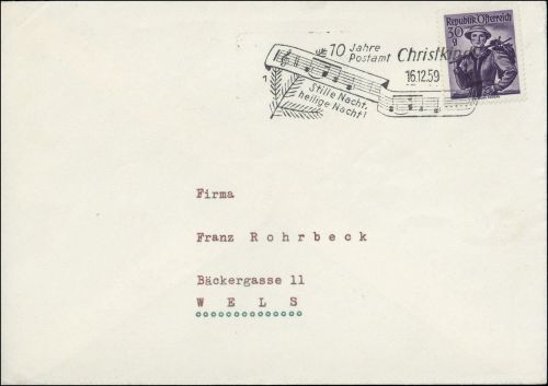 1958, Österreich, 900, Brief