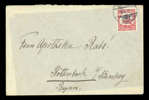 1910, Deutsche Kolonien Kamerun, 22 , Brief