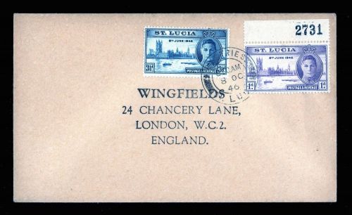 1946, St. Lucia, 116-17, FDC