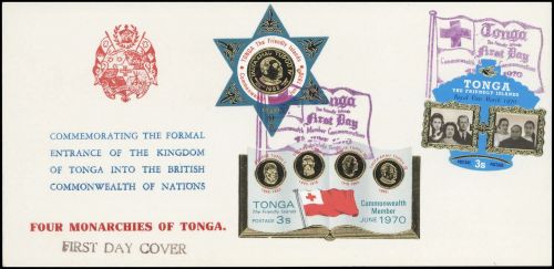 1970, Tonga, 314, 319, 304, FDC