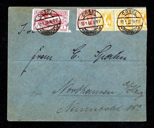 1922, Oberschlesien, 20 (3) u.a., Brief