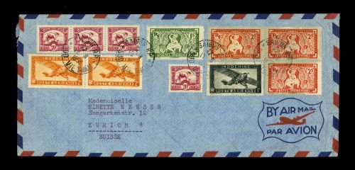 1931, Französisch Indochina Allgemeine Ausgaben, 182/83 u.a., Brief
