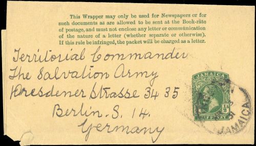 1912, Jamaica, S 3, Brief