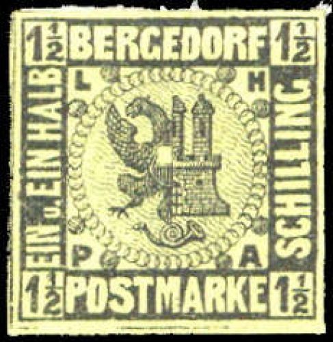 1861, Altdeutschland Bergedorf, 3, *