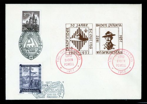 1957, Österreich, 859 u.a., Brief