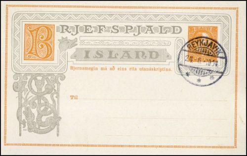 1902, Island, P 31, Brief