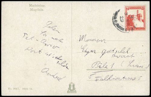 1927, Palästina, 58, Brief