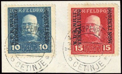 1917, Österreich Feldpost Montenegro, 1-2, Briefst.