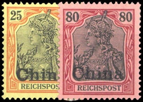 1901, Deutsche Auslandspost China, 19+23, *