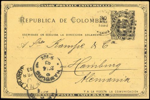 1891, Kolumbien, P 11 a, Brief
