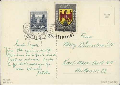 1961, Österreich, 1044, 1098, Brief