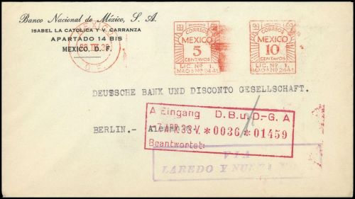1933, Mexiko, Brief