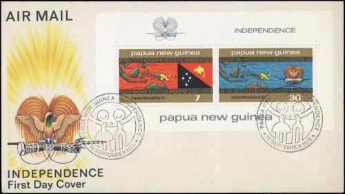 1975, Papua Neuguinea, Block 1, FDC