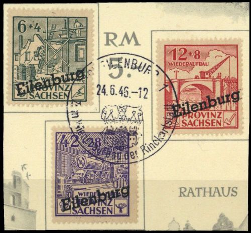 1946, Deutsche Lokalausgabe Eilenburg, I-III A, Briefst.