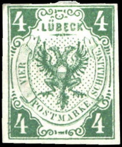 1859, Altdeutschland Lübeck, 5, (*)