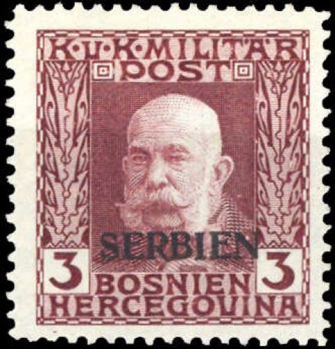 1914, Österreich Feldpost Serbien, 3, **