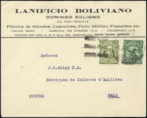 1923, Bolivien, 178, 156, Brief