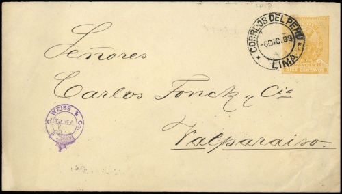 1896, Peru, U 12 a, Brief