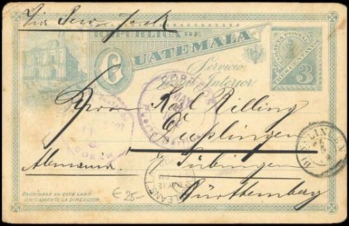 1890, Guatemala, P 3, Brief
