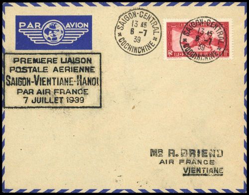 1939, Französisch Indochina Südchina A: Allg. Ausg., 232, Brief