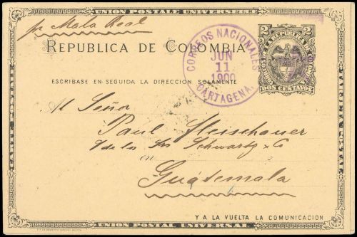 1891, Kolumbien, P 11 c, Brief